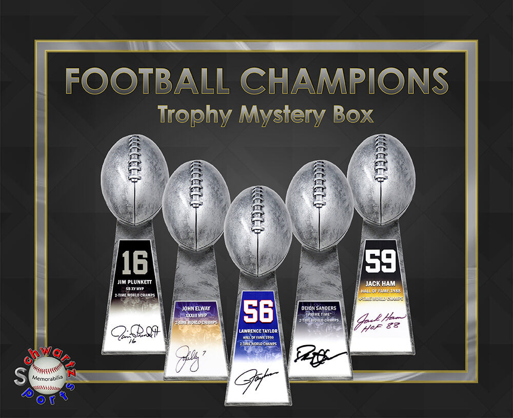 Schwartz Sports - Football Champions Signed Mystery Football Trophy - Series 7 (Limited to 25) - MYSTRO307 - Schwartz Sports - Football Champions Signed Mystery Football Trophy - Series 7 (Limited to 25) product image