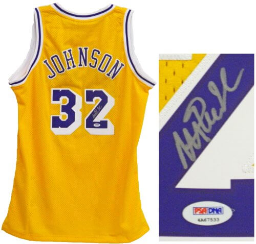 Magic Johnson Signed Autographed Lakers Gold Adidas Swingman Jersey - JOHJRY200 - Magic Johnson Signed Autographed Lakers Gold Adidas Swingman Jersey product image