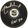 Marcel Dionne Signed Los Angeles Kings Logo Hockey Puck w/HOF 92 - DIOPUC400 - Marcel Dionne Signed Los Angeles Kings Logo Hockey Puck w/HOF 92 product image