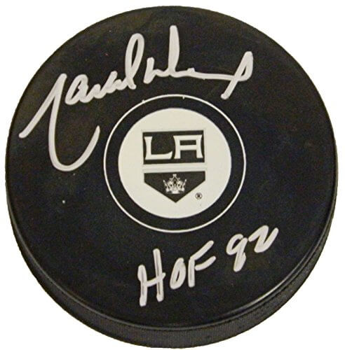Marcel Dionne Signed Los Angeles Kings Logo Hockey Puck w/HOF 92 - DIOPUC400 - Marcel Dionne Signed Los Angeles Kings Logo Hockey Puck w/HOF 92 product image
