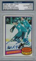 Michel Goulet Signed Autographed Nordiques 1980 O-Pee-Chee Rookie Card #67 w/HOF'98 PSA/DNA - GOUCAR402 - Michel Goulet Signed Autographed Nordiques 1980 O-Pee-Chee Rookie Card #67 w/HOF'98 PSA/DNA product image