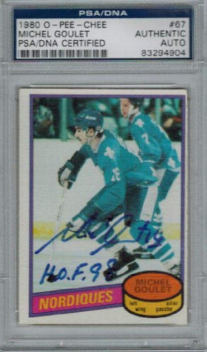 Michel Goulet Signed Autographed Nordiques 1980 O-Pee-Chee Rookie Card #67 w/HOF'98 PSA/DNA - GOUCAR402 - Michel Goulet Signed Autographed Nordiques 1980 O-Pee-Chee Rookie Card #67 w/HOF'98 PSA/DNA product image