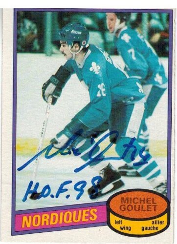 Michel Goulet Signed Autographed Nordiques 80 O-Pee-Chee Rookie Card #67 w/HOF 98 - GOUCAR401 - Michel Goulet Signed Autographed Nordiques 80 O-Pee-Chee Rookie Card #67 w/HOF 98 product image