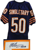 Mike Singletary Signed Autographed Navy Custom Jersey w/HOF'98 - SINJRY300 - Mike Singletary Signed Autographed Navy Custom Jersey w/HOF'98 product image