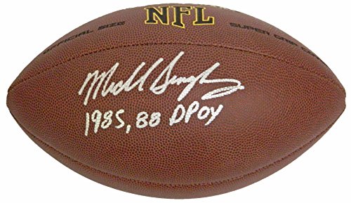 Mike Singletary Signed Wilson Super Grip Full-Size Football w/1985, 88 DPOY - SINFTB307 - Mike Singletary Signed Wilson Super Grip Full-Size Football w/1985, 88 DPOY product image