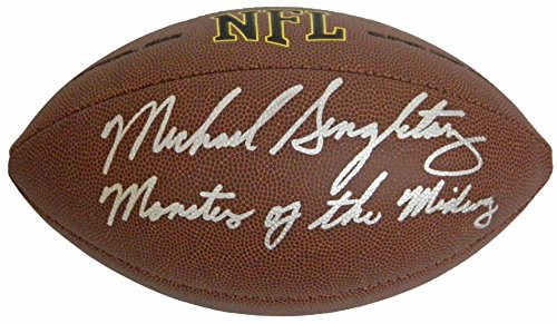 Mike Singletary Signed Wilson Super Grip Full-Size Football w/Monster of the Midway - SINFTB305 - Mike Singletary Signed Wilson Super Grip Full-Size Football w/Monster of the Midway product image