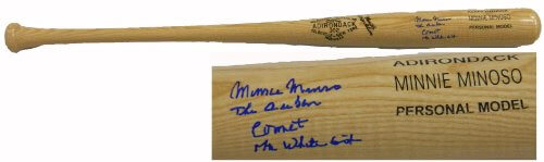 Minnie Minoso Signed Autographed Adirondack Blonde Name-Engraved Bat w/The Cuban Comet & Mr. White Sox - MINBAT100 - Minnie Minoso Signed Autographed Adirondack Blonde Name-Engraved Bat w/The Cuban Comet & Mr. White Sox product image