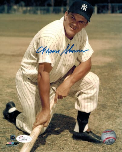 Moose Skowron Signed Autographed Yankees Colored Pose 8x10 Photo - SKO08P100 - Moose Skowron Signed Autographed Yankees Colored Pose 8x10 Photo product image