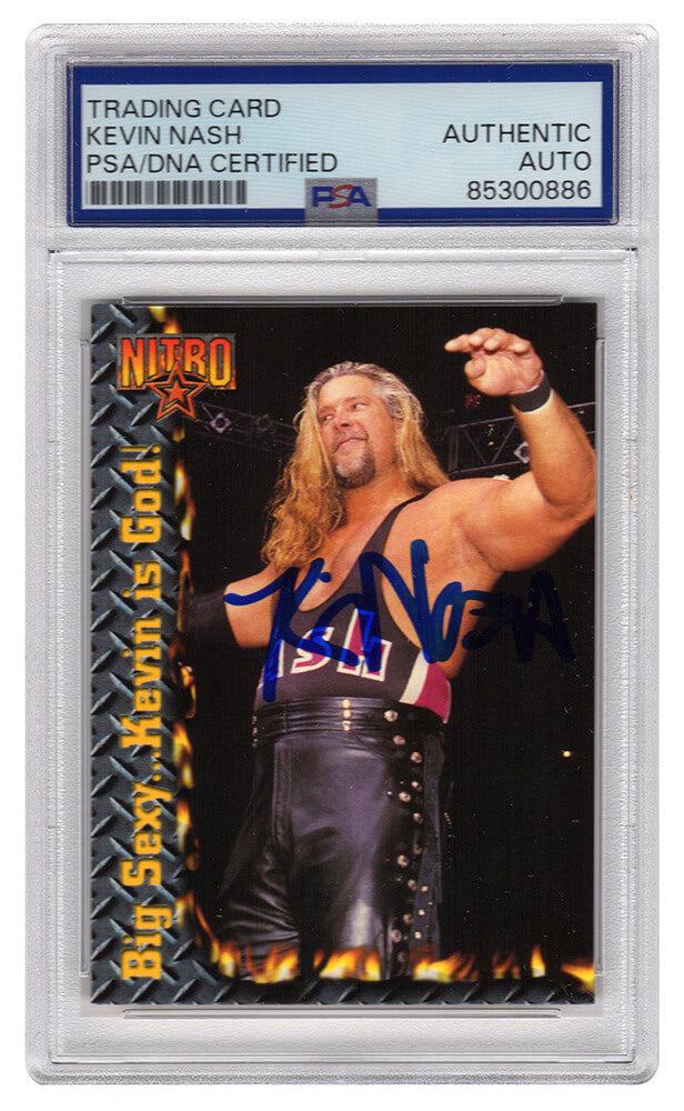 Kevin Nash Signed 1999 Topps WCW / NWO Nitro Wrestling Card #68 - (PSA Encapsulated) - NASCAR500 - Kevin Nash Signed 1999 Topps WCW / NWO Nitro Wrestling Card #68 - (PSA Encapsulated) product image