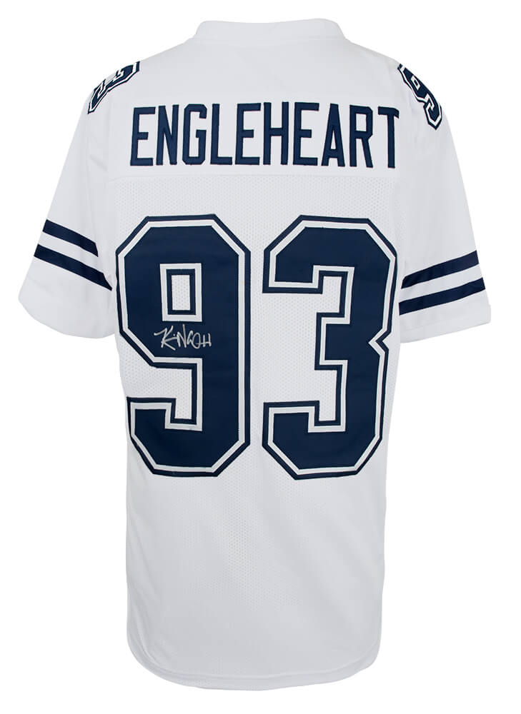 Kevin Nash Signed The Longest Yard Engleheart #93 White Custom Football Jersey - NASJRY501 - Kevin Nash Signed The Longest Yard Engleheart #93 White Custom Football Jersey product image