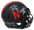 Johnny Rodgers, Mike Rozier & Eric Crouch Signed Nebraska Eclipse Riddell Full Size Speed Replica Helmet w/HT YRs - NEBREP301 - Johnny Rodgers, Mike Rozier & Eric Crouch Signed Nebraska Eclipse Riddell Full Size Speed Replica Helmet w/HT YRs product image
