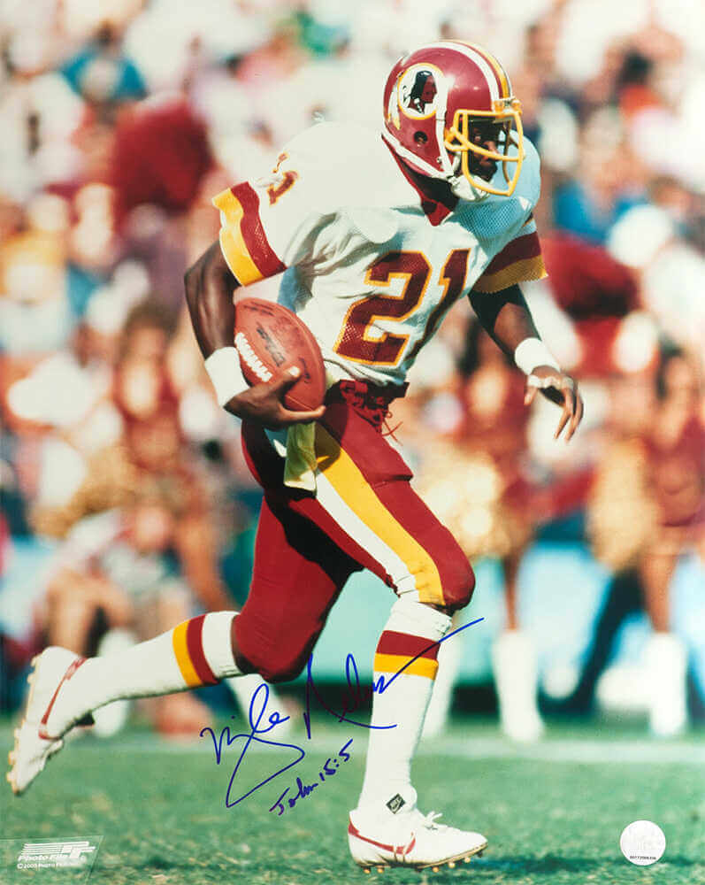 Mike Nelms Signed Washington Football Team White Jersey Action 16x20 Photo - NEl16P300 - Mike Nelms Signed Washington Football Team White Jersey Action 16x20 Photo product image