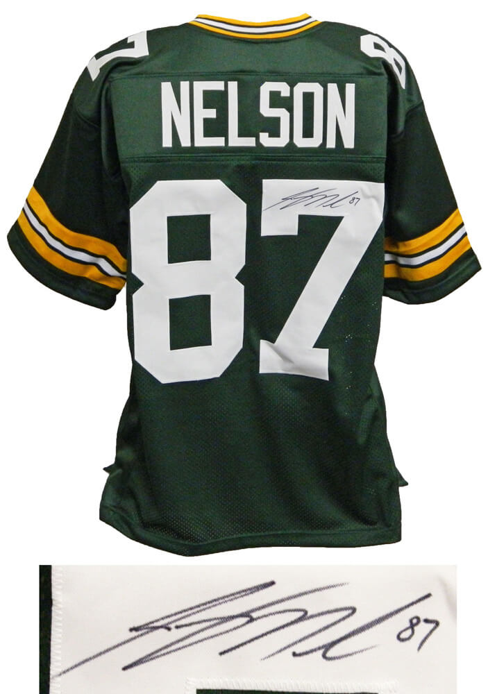 Jordy Nelson Signed Green Custom Football Jersey - NELJRY301 - Jordy Nelson Signed Green Custom Football Jersey product image