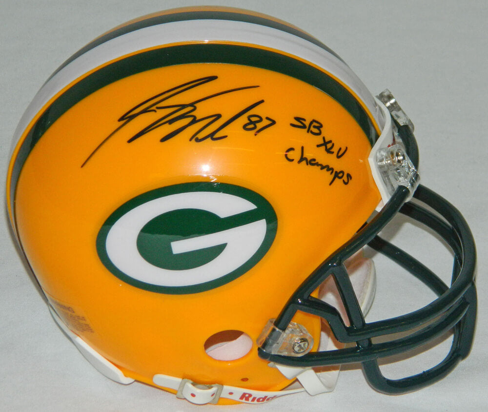 Jordy Nelson Signed Packers Riddell Mini Helmet w/SB XLV Champs - NELMIN302 - Jordy Nelson Signed Packers Riddell Mini Helmet w/SB XLV Champs product image