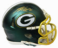 Jordy Nelson Signed Green Bay Packers Blaze Riddell Speed Mini Helmet - NELMIN303 - Jordy Nelson Signed Green Bay Packers Blaze Riddell Speed Mini Helmet product image