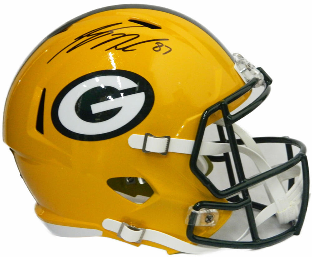 Jordy Nelson Signed Green Bay Packers Riddell Full Size Speed Replica Helmet - NELREP301 - Jordy Nelson Signed Green Bay Packers Riddell Full Size Speed Replica Helmet product image