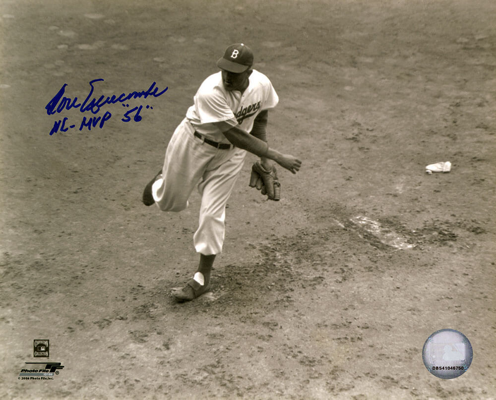Don Newcombe Signed Brooklyn Dodgers B&W Pitching 8x10 Photo w/NL MVP 56 - NEW08P111TW - Don Newcombe Signed Brooklyn Dodgers B&W Pitching 8x10 Photo w/NL MVP 56 product image