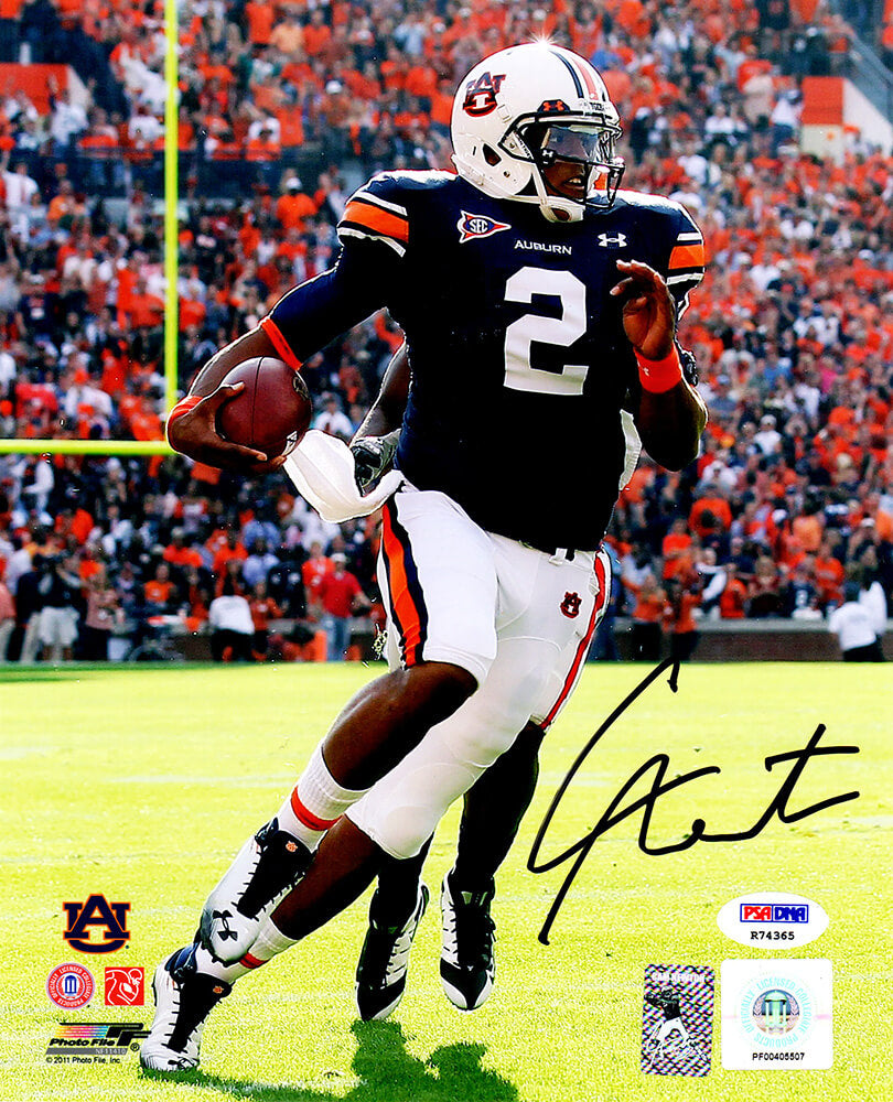 Cam Newton Signed Auburn Running Action 8x10 Photo (PSA/DNA) - NEW08P301 - Cam Newton Signed Auburn Running Action 8x10 Photo (PSA/DNA) product image