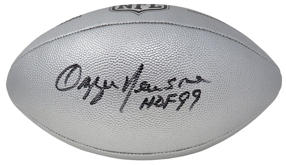Ozzie Newsome Signed Wilson Duke Silver Metallic NFL Full Size Replica Football w/HOF'99 - NEWFTB301 - Ozzie Newsome Signed Wilson Duke Silver Metallic NFL Full Size Replica Football w/HOF'99 product image