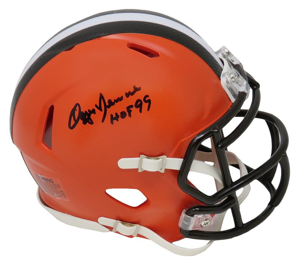 Ozzie Newsome Signed Cleveland Browns Riddell Mini Helmet w/HOF'99 - NEWMIN300 - Ozzie Newsome Signed Cleveland Browns Riddell Mini Helmet w/HOF'99 product image