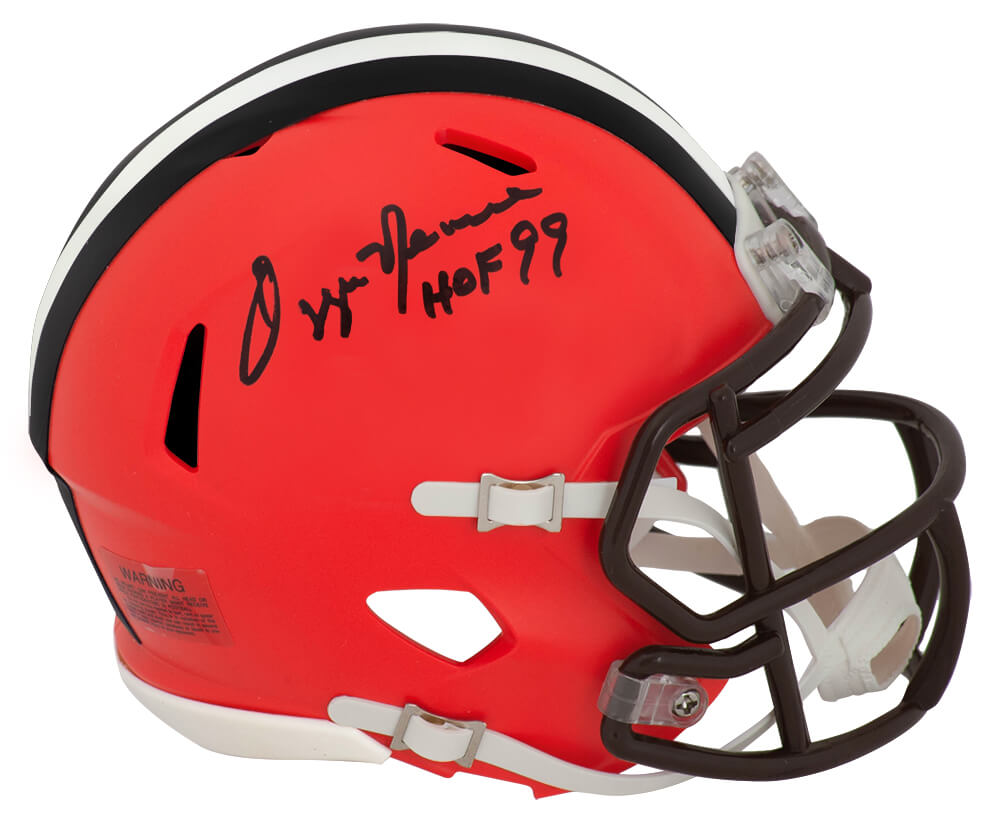 Ozzie Newsome Signed Cleveland Browns Riddell Speed Mini Helmet w/HOF'99 - NEWMIN304 - Ozzie Newsome Signed Cleveland Browns Riddell Speed Mini Helmet w/HOF'99 product image