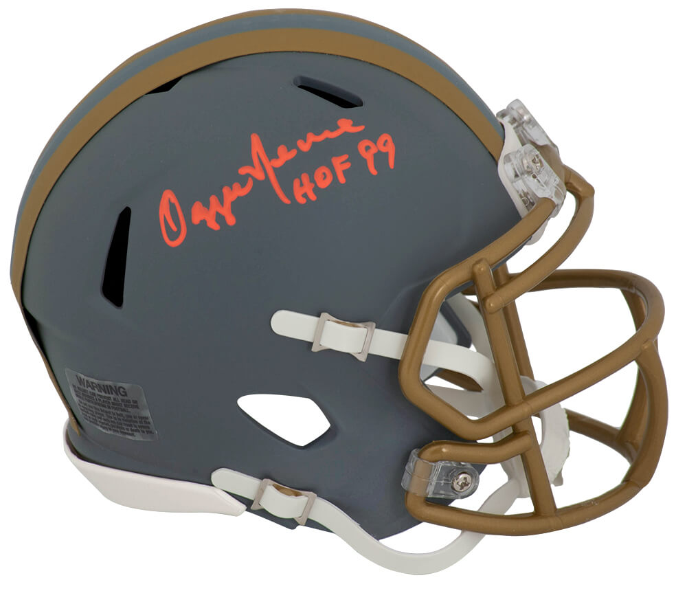 Ozzie Newsome Signed Cleveland Browns SLATE Riddell Speed Mini Helmet w/HOF'99 - NEWMIN305 - Ozzie Newsome Signed Cleveland Browns SLATE Riddell Speed Mini Helmet w/HOF'99 product image