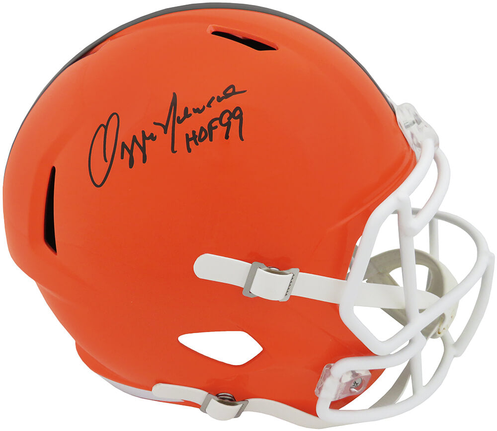 Ozzie Newsome Signed Cleveland Browns Throwback Riddell Full Size Speed Replica Helmet w/HOF'99 - NEWREP302 - Ozzie Newsome Signed Cleveland Browns Throwback Riddell Full Size Speed Replica Helmet w/HOF'99 product image