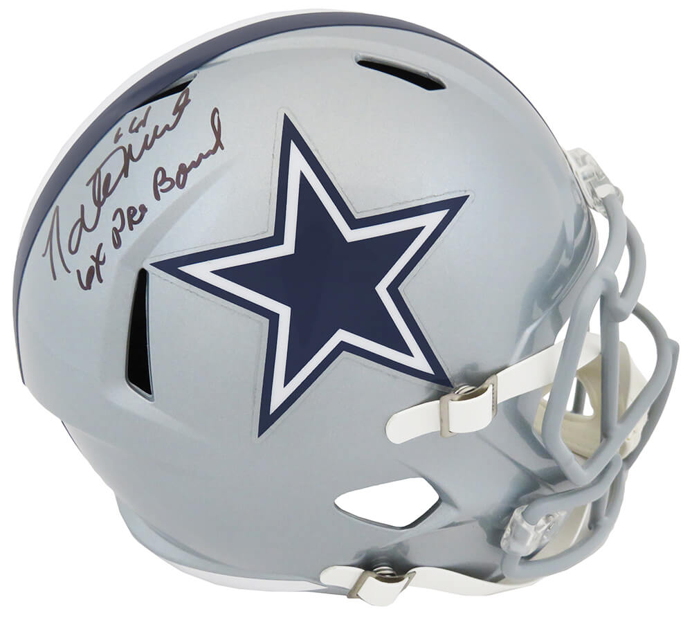 Nate Newton Signed Dallas Cowboys Riddell Full Size Speed Replica Helmet w/6x Pro Bowl - NEWREP310 - Nate Newton Signed Dallas Cowboys Riddell Full Size Speed Replica Helmet w/6x Pro Bowl product image