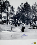 Jack Nicklaus Signed Golf Bunker Shot B&W 16x20 Photo (Steiner) - NIC16P502 - Jack Nicklaus Signed Golf Bunker Shot B&W 16x20 Photo (Steiner) product image