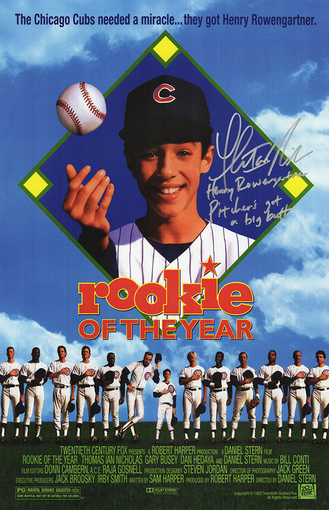 Thomas Ian Nicholas Signed Rookie Of The Year 11x17 Movie Poster w/Pitchers Got A Big Butt - NICPST506 - Thomas Ian Nicholas Signed Rookie Of The Year 11x17 Movie Poster w/Pitchers Got A Big Butt product image