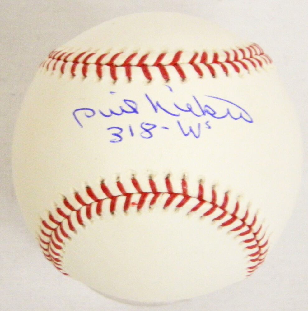 Phil Niekro Signed Rawlings Official MLB Baseball w/318 Wins - NIEBSB101 - Phil Niekro Signed Rawlings Official MLB Baseball w/318 Wins product image