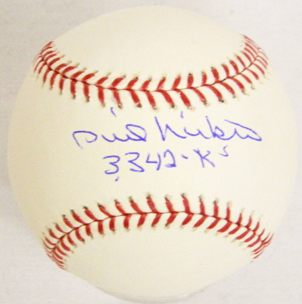 Phil Niekro Signed Rawlings Official MLB Baseball w/3,342 K's - NIEBSB103 - Phil Niekro Signed Rawlings Official MLB Baseball w/3,342 K's product image