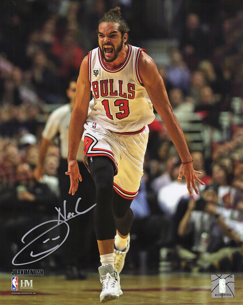 Joakim Noah Signed Chicago Bulls Running Action 8x10 Photo - NOA08P200 - Joakim Noah Signed Chicago Bulls Running Action 8x10 Photo product image
