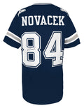 Jay Novacek Signed Navy Custom Football Jersey - NOVJRY300 - Jay Novacek Signed Navy Custom Football Jersey product image