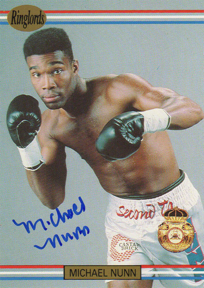 Michael Nunn Signed 1991 Ringlords Boxing Trading Card #24 - NUNCAR500 - Michael Nunn Signed 1991 Ringlords Boxing Trading Card #24 product image
