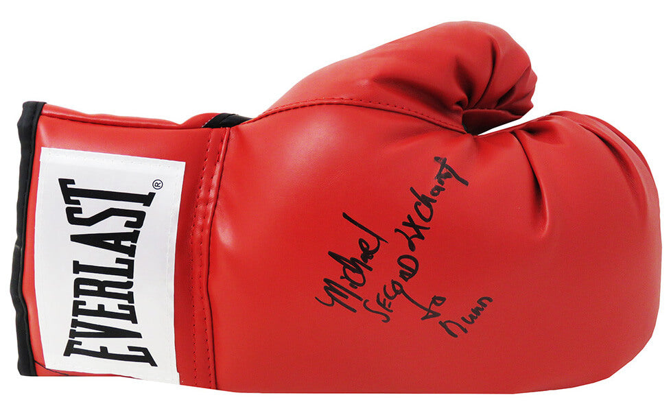 Michael Nunn Signed Everlast Red Boxing Glove w/2x Champ, Second To Nunn - NUNGLV501 - Michael Nunn Signed Everlast Red Boxing Glove w/2x Champ, Second To Nunn product image
