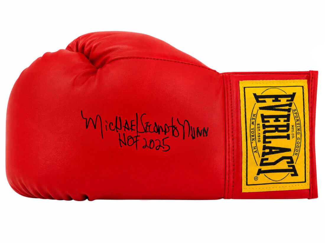 Michael 'Second To' Nunn Signed Everlast Red Full Size Boxing Glove w/HOF 2025 - NUNGLV509 - Michael 'Second To' Nunn Signed Everlast Red Full Size Boxing Glove w/HOF 2025 product image