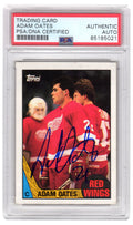 Adam Oates Signed Detroit Red Wings 1987-88 Topps Rookie Hockey Card #123 - (PSA Encapsulated) - OATCAR401 - Adam Oates Signed Detroit Red Wings 1987-88 Topps Rookie Hockey Card #123 - (PSA Encapsulated) product image