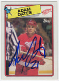 Adam Oates Signed Detroit Red Wings 1988 Topps Hockey Trading Card #161 - OATCAR404 - Adam Oates Signed Detroit Red Wings 1988 Topps Hockey Trading Card #161 product image