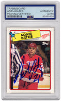Adam Oates Signed Detroit Red Wings 1988 Topps Hockey Trading Card #161 - (PSA Encapsulated) - OATCAR405 - Adam Oates Signed Detroit Red Wings 1988 Topps Hockey Trading Card #161 - (PSA Encapsulated) product image