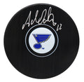 Adam Oates Signed St Louis Blues Logo Hockey Puck - OATPUC404 - Adam Oates Signed St Louis Blues Logo Hockey Puck product image