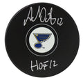 Adam Oates Signed St Louis Blues Logo Hockey Puck w/HOF'12 - OATPUC405 - Adam Oates Signed St Louis Blues Logo Hockey Puck w/HOF'12 product image