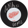 Adam Oates Signed Red Wings Logo Hockey Puck w/HOF'12 - OATPUC407 - Adam Oates Signed Red Wings Logo Hockey Puck w/HOF'12 product image