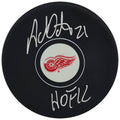 Adam Oates Signed Detroit Red Wings Logo Hockey Puck w/HOF'12 - OATPUC408 - Adam Oates Signed Detroit Red Wings Logo Hockey Puck w/HOF'12 product image