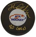 Jack O'Callahan Signed USA Hockey Logo Hockey Puck w/80 Gold - OCAPUC400 - Jack O'Callahan Signed USA Hockey Logo Hockey Puck w/80 Gold product image
