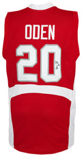 Greg Oden Signed Red Custom College Basketball Jersey - ODEJRY200 - Greg Oden Signed Red Custom College Basketball Jersey product image