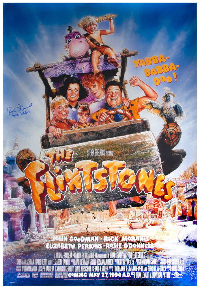 Rosie O'Donnell Signed The Flintstones 27x40 Full Size Movie Poster w/Betty Rubble - ODOPST503 - Rosie O'Donnell Signed The Flintstones 27x40 Full Size Movie Poster w/Betty Rubble product image