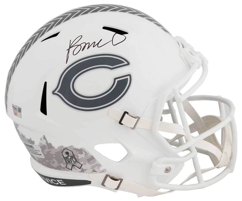 Rome Odunze Signed Chicago Bears 2024 SALUTE White Riddell Full Size Speed Replica Helmet - (Fanatics) - ODUREP301 - Rome Odunze Signed Chicago Bears 2024 SALUTE White Riddell Full Size Speed Replica Helmet - (Fanatics) product image