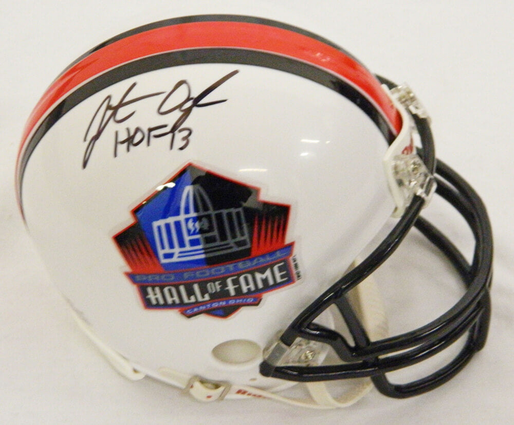 Jonathan Ogden Signed Hall Of Fame Riddell Mini Helmet w/HOF'13 - OGDMIN300 - Jonathan Ogden Signed Hall Of Fame Riddell Mini Helmet w/HOF'13 product image