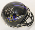 Jonathan Ogden Signed Ravens Riddell Mini Helmet w/HOF'13 - OGDMIN301 - Jonathan Ogden Signed Ravens Riddell Mini Helmet w/HOF'13 product image